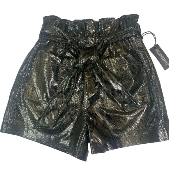 Blank NYC Snakeskin Paper bag Shorts - Picture 2 of 12